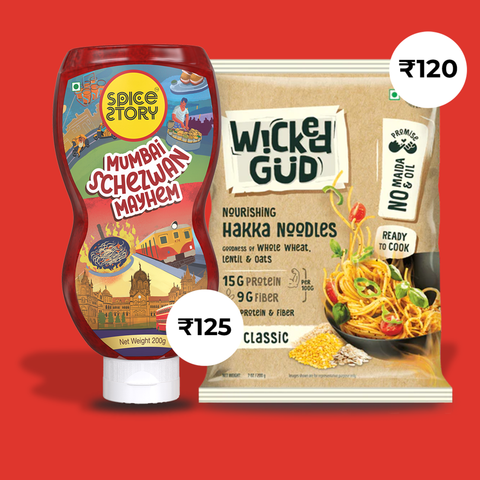 WickedGud Classic Hakka Noodles + SpiceStory Mumbai Schezwan
